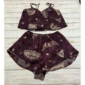 Vintage California Dynasty Lingerie 2 Piece Cami Panties Nightie Sexy Sz M  TubA